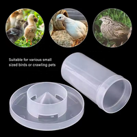 Distributeur d'eau automatique pour oiseaux, petite capacité, sûr, anti-noyade, alimentation par gravité, en plastique transparent PP de qualité alimentaire