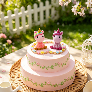 Decoración para Pastel con Forma <span class=keywords><strong>de</strong></span> <span class=keywords><strong>Unicornio</strong></span> 3D, Halal, Personalizada, al por Mayor, para Fiestas <span class=keywords><strong>de</strong></span> Cumpleaños y Repostería - Product Image 2