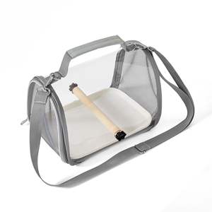 2025 Offre Spéciale extérieur <span class=keywords><strong>Cage</strong></span> à oiseaux sac à dos transporteur plateau en plastique Transparent avec 360 vue pour perruches et canaris boîte emballée - Product Image 6