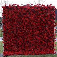 Tissu 3D personnalisé mariage artificielle soie rose fleur panneau mural toile de fond Noël fleurs décoratives pour mur