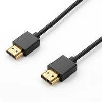 Cable Ultra Delgado 2.0 4K 60Hz OD3.2mm, Cable de Alta Velocidad con Revestimiento de Nailon Trenzado y Chapado en Oro para PS5, Xbox, TV, Monitor, PC, 1M