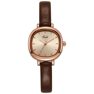 นาฬิกาผู้หญิงหน้าปัดเล็กเรียบง่ายสไตล์เกาหลีสายหนังเฉพาะกลุ่มนาฬิกาควอตซ์นักเรียนกันน้ำ - Product Image 5