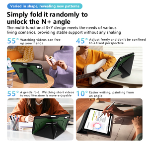 Funda de Cuero con Soporte Plegable en Y para <span class=keywords><strong>iPad</strong></span> Air Pro 5 <span class=keywords><strong>6</strong></span> <span class=keywords><strong>7</strong></span> 8 <span class=keywords><strong>9</strong></span> 10.ª <span class=keywords><strong>Generación</strong></span>, Entrega Rápida en <span class=keywords><strong>7</strong></span> Días, 10.<span class=keywords><strong>9</strong></span> 11 - Product Image 4