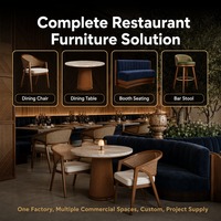 Ensemble de mobilier moderne pour hôtel et restaurant : banquette, table à manger, chaise, mobilier commercial pour café, bar, design personnalisé