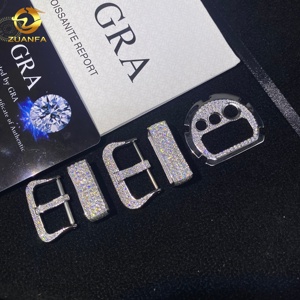 Accessoires de montre Iced Out Buss Down DW6900 GA2100 : Cadran, boîtier, lunette et boucle en argent 925 avec diamants Moissanite VVS D style Hip Hop - Product Image 4