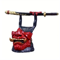 Support de manette de jeu PS5 en résine, style samouraï japonais, motif visage de démon, ornement décoratif de bureau transfrontalier