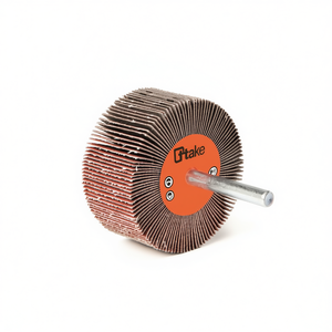 TTAKE Cylindrical Abrasive Flap <b>Wheel</b> 50x15mm 60 Grit 6mm Shaft for Metal <b>Grinding</b> - Product Image 2