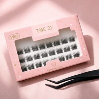 Cils en grappe longue durée PRO, cils individuels éventailés et effilés