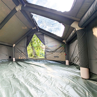 Tienda de Campaña Inflable Portátil de Lujo, Impermeable, de Algodón Oxford, con Toldo, para Acampar al Aire Libre, para 3-4 Personas