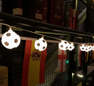 Guirlandes lumineuses LED en forme de ballon de football, lumières féériques, rechargeables, fonctionnant sur batterie, USB, étanches IP44, décoration de Noël pour la maison - Product Image 5