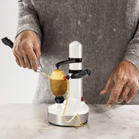 Multifunctionele elektrische ABS kunststof antislip schilmachine met 6 afneembare messen, eenvoudig te reinigen, keuken fruit schiller