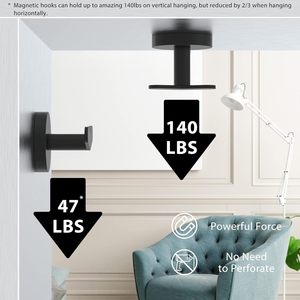 Ganci Magnetici Resistenti da 140 LBS con Magneti al Neodimio a Forma di V <span class=keywords><strong>per</strong></span> Appendere Utensili, Griglie, Chiavi, Cappotti - Product Image 5