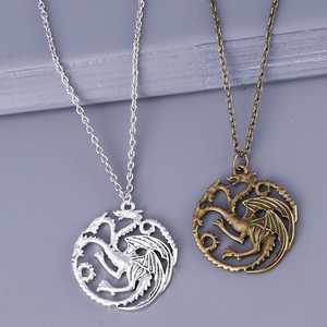 Collier Pendentif Dragon <span class=keywords><strong>Targaryen</strong></span> de la Saga Glace et Feu, en Alliage de Zinc, Design Animal, Style Vintage, Bijou de Film pour Hommes et Femmes - Product Image 6
