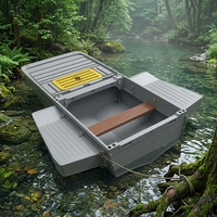 Bateau modulaire pliable en plastique PE léger, transportable sur toit de voiture, épaissi, renforcé, écologique, recyclable, grand format pour applications solaires