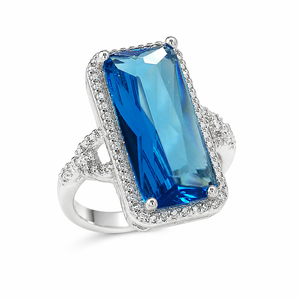 Anello tono blu per donna, design unico, accessorio da dito per uso quotidiano - Product Image 1