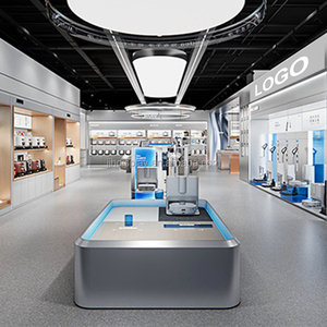 Conception personnalisée de l'ensemble du magasin : Vitrine rotative en verre pour coques de téléphone, aménagement intérieur de <span class=keywords><strong>boutique</strong></span> de téléphonie mobile - Product Image 4