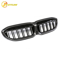 Rejilla Delantera de Fibra de Carbono Real para BMW Serie 3 G20 G21 2019+, Rejilla de Riñón, Rejillas de Ventilación para Automóviles