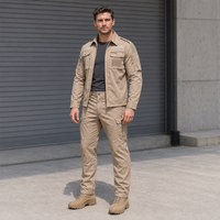 Ensemble de combat tactique kaki respirant Ripstop pour agents de sécurité – Vêtements de travail professionnels en gros