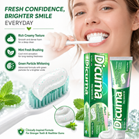 Dentifrice blanchissant à la menthe double, personnalisé en usine, marque privée, nettoyage en profondeur, fraîcheur longue durée, dentifrice blanchissant