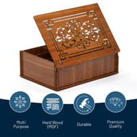 Boîte en bois écologique de qualité supérieure, taille personnalisée, emballage de présentation en MDF rigide, boîte de rangement pour thé vert avec 9 compartiments, boîte de rangement alimentaire