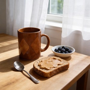 Mug en céramique stoneware marron zèbre de 11 oz, marque Harvit, design sud-ouest, pour le marché africain, usage café, modèle HS-025 - Product Image 2