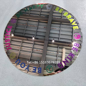 กระจกตกแต่งผนังทรงกลมแบบไร้กรอบ ขนาด 6 8 10 นิ้ว ดีไซน์ทันสมัย ผลิตด้วยมือ พร้อมลายหน้ายิ้ม ติดตั้งง่าย - Product Image 6