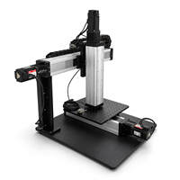 Sistema de movimiento lineal de mesa multieje con actuador de husillo de bolas de aluminio, probado con láser, para posicionamiento XYZ, con engranajes, rodamientos y motor.