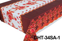 Nappe en PVC à motif pivoine classique, imperméable, facile à nettoyer, rectangulaire, pour mariage, fête, décoration intérieure