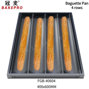 Bandeja <span class=keywords><strong>para</strong></span> Hornear Baguettes Antiadherente <span class=keywords><strong>de</strong></span> Aluminio Bake Pro FBB-4060, Utensilios <span class=keywords><strong>de</strong></span> Panadería, Capacidad <span class=keywords><strong>para</strong></span> 4 Filas - Product Image 2