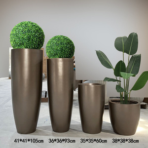 Juego de <span class=keywords><strong>Macetas</strong></span> Cuadradas de Fibra de Vidrio de Tamaño Personalizado, <span class=keywords><strong>Macetas</strong></span> Ligeras y Duraderas de FRP para Jardín Exterior, Venta Directa de Fábrica - Product Image 1