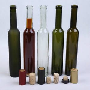 Botella de vino de vidrio esmerilado Premium de 375ml con corcho y tapón de rosca para almacenamiento de vino de frutas Almacenamiento de vino tinto de 350ml - Product Image 4