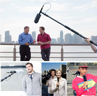 BOYA BY-PB25 2.5 mètres, Microphone en fiber de carbone, enregistrement, diffusion, Micro Pick, Boompole, Interview en direct avec câble XLR interne