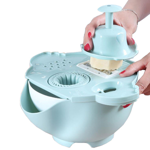 Coupe-légumes multifonctionnel en gros pour oignon, ail et autres légumes, avec récipient et 4 lames - Product Image 1