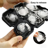 Bac à glaçons en silicone réutilisable personnalisé à 6 cavités en forme de diamant et boîte isotherme avec entonnoir – Moule pour crème glacée maison facile à nettoyer