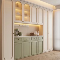 Buffet et meuble de rangement modulaires multifonctionnels en bois massif de luxe pour appartement, salon, salle à manger, avec montage facile