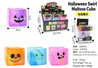 Nouveau jouet sensoriel anti-stress en forme de cube pour Halloween, à remontée lente, non collant, doux à presser, pour soulager l'ennui