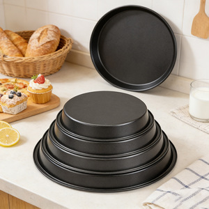 Excepcional, Impresionante y Duradero Molde para Hornear Pizza de Acero al Carbono Profundo para Hornear en el Horno Familiar con Acabados de Calidad - Product Image 1