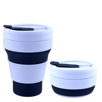 Tasse à café en silicone pliable, écologique, sans BPA, colorée, portable, réutilisable, pour le voyage, le camping et les activités de plein air