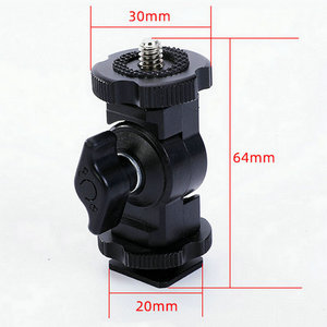Tête de fixation miniature à dégagement rapide 30x64x20mm pour flash d'appareil photo et microphone en alliage d'aluminium - Product Image 1