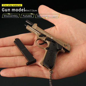 Precio de fábrica aleación imperio 7,5 CM Deretta Mini <span class=keywords><strong>pistola</strong></span> modelo llavero Shell expulsión negro plata marrón <span class=keywords><strong>pistola</strong></span> de juguete - Product Image 6