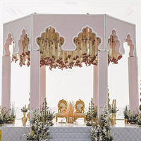 Fournitures de décoration murale pour fête de mariage, panneau de fond blanc rectangulaire, support d'arche de fond pour événement avec lumières LED