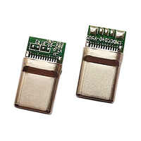 Conector USB Tipo C Macho de 24 Pines, USB 2.0 A a C Rp 56K, C a A Micro Rd 5.1K, C a C 100W 240W PD 5A para Soldar