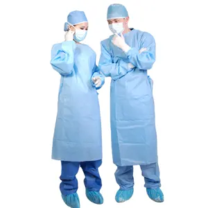 Blouses chirurgicales imperméables EN 13795 AAMI niveau 123 vêtements de protection médicaux chirurgicaux jetables avec CE