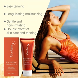 Wholesale OEM ODM 100% Natural Dark <strong>Tan</strong> Moisturizer Fast Absorbing Moist Tanning Cream Lotion Dark <strong>Tan</strong> <strong>Enhancer</strong> and Healer - Product Image 3