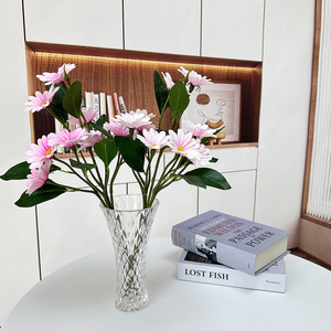 Fábrica de Flores Meiyu, Ramo de Margaritas Artificiales PU10, Cabezas de Margaritas para Decoración del Hogar, Arreglo Floral, Adorno - Product Image 3