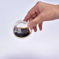 Paquet de Sunzza mini gobelet en plastique transparent jetable pour animaux de compagnie Récipient rond de 2 oz Récipient à tremper en plastique pour emballage de sauce