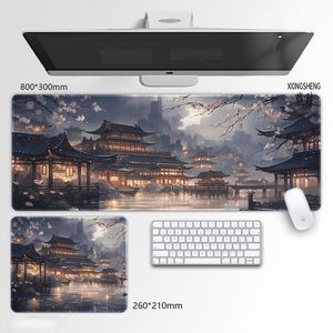 Tấm lót bàn làm việc chống thấm nước cỡ lớn bán chạy, đế lót chuột hiện đại tùy chỉnh, chất lượng cao cấp, họa tiết anime hoạt hình có phần kê cổ tay, có sẵn trong kho - Product Image 3