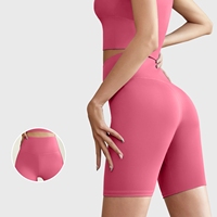 Sport-Fitness Damen High-Waist Elastische Enge Hose Po-Formende Yoga-Shorts Leggings Einfarbig Polyester/Spandex Leichtgewichtig Vierwege-Stretch