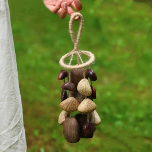 Wholesale Handwoven Hemp Rope Natural Fruit Shell <b>Wind</b> <b>Chime</b> For Healing And Meditation - Product Image 2