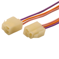 Connecteurs de câblage pour voitures et motos, fiche carrée 6,3 mm en plastique ABS, faisceau de câblage à 3 broches, faisceau d'adaptation personnalisé